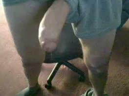 Ugly cock pissing precum